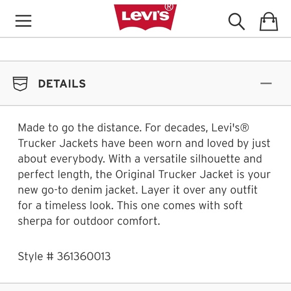 NWT! LEVI'S Original sherpa trucker denim jacket - Picture 7 of 8